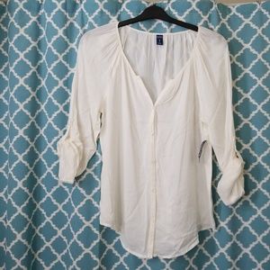 Old Navy Button Up Blouse size Medium